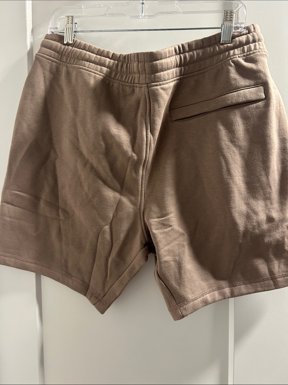 Gymshark Embroidered Logo Sweat shorts in Brown NWOT - Picture 3 of 4